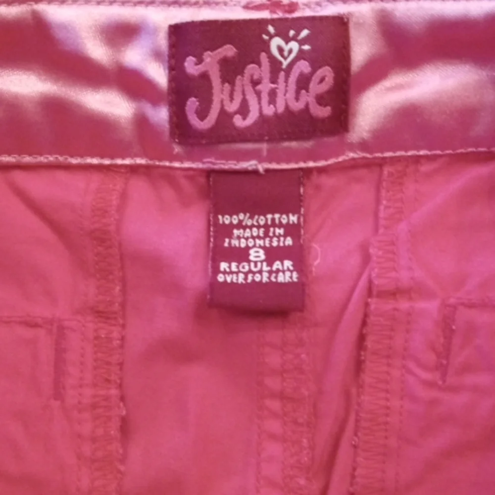 Y2K Pink Justice girls Capris 8